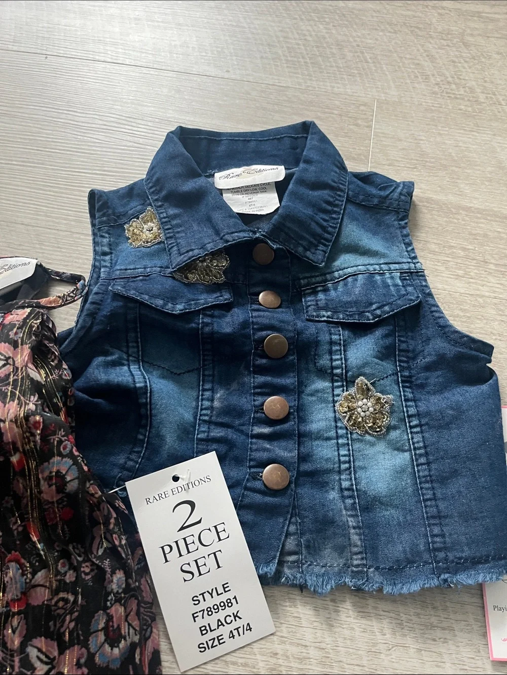 Rare Editions sleeveless denim